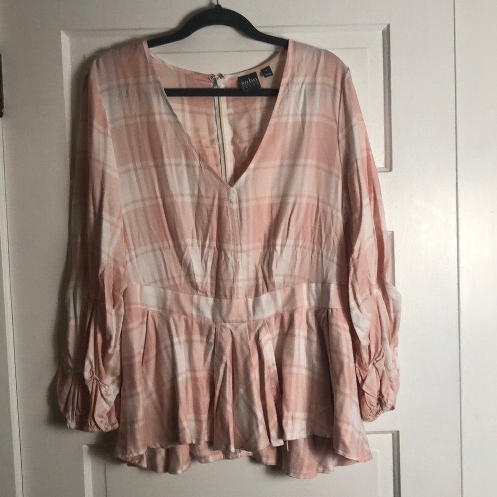 Pink Plaid, 3/4 shirt